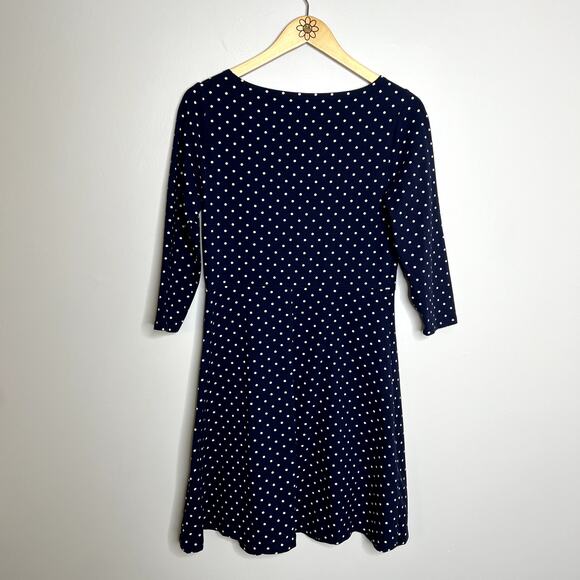 Old Navy Blue Polka Dot Long Sleeve Dress - Picture 5 of 8